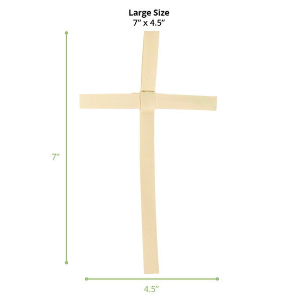 Palm Crosses Hand-Woven Regular Size 6" x 4.5" (Pack of 50)