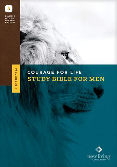 NLT Courage For Life Study Bible for Men (Filament Enabled), Hardcover - Bulk Case of 10