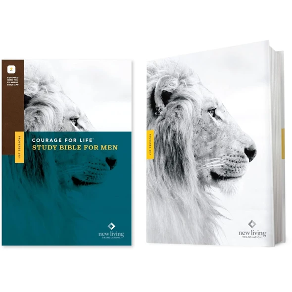 NLT Courage For Life Study Bible for Men, Filament Enabled (Hardcover) - Bulk Case of 10