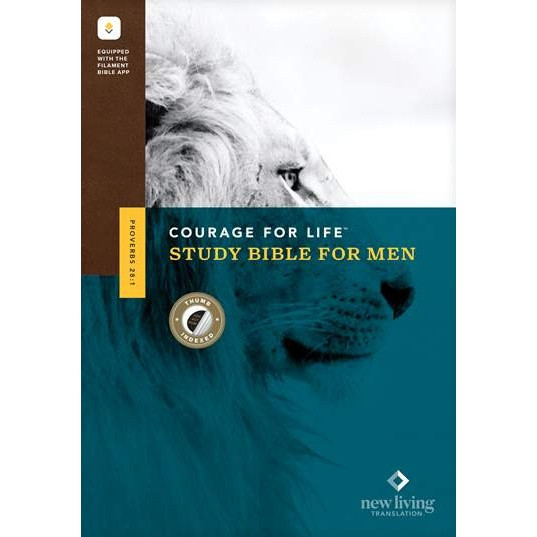 NLT Courage For Life Study Bible for Men, Indexed (Hardcover) - Bulk Case of 10