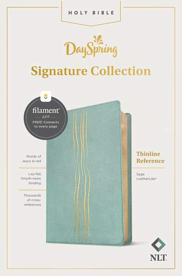 NLT Thinline Reference Bible (Filament Enabled), Sage LeatherLike - Bulk Case of 16