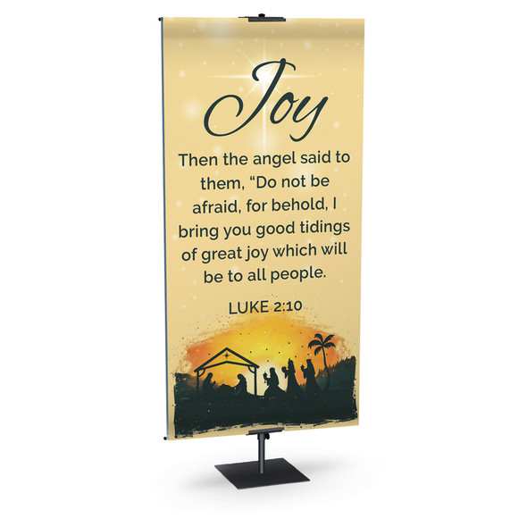 Church Banner - Nativity Scenes with Scripture - Joy