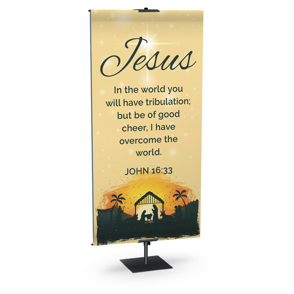 Church Banner - Nativity Scenes with Scripture - Jesus
