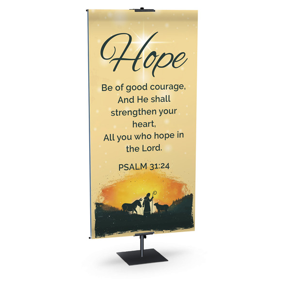 Church Banner - Nativity Scenes with Scripture - Hope