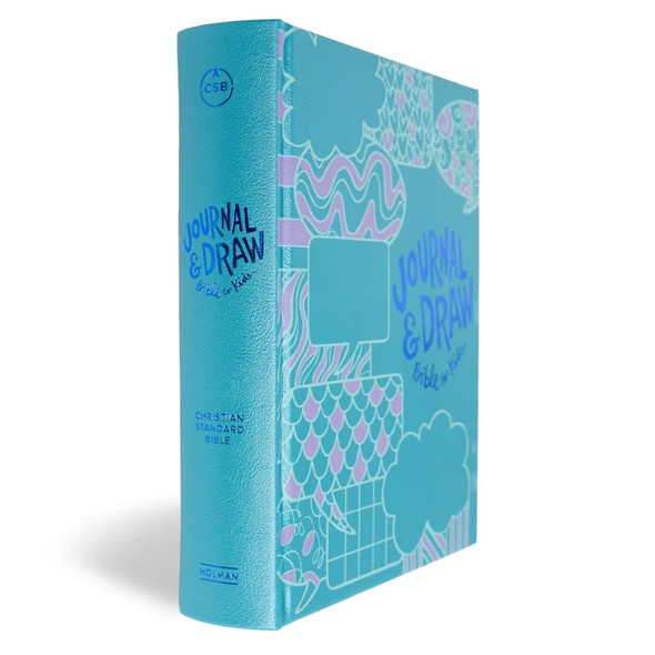 CSB Journal and Draw Bible for Kids (LeatherTouch Over Board, Teal)