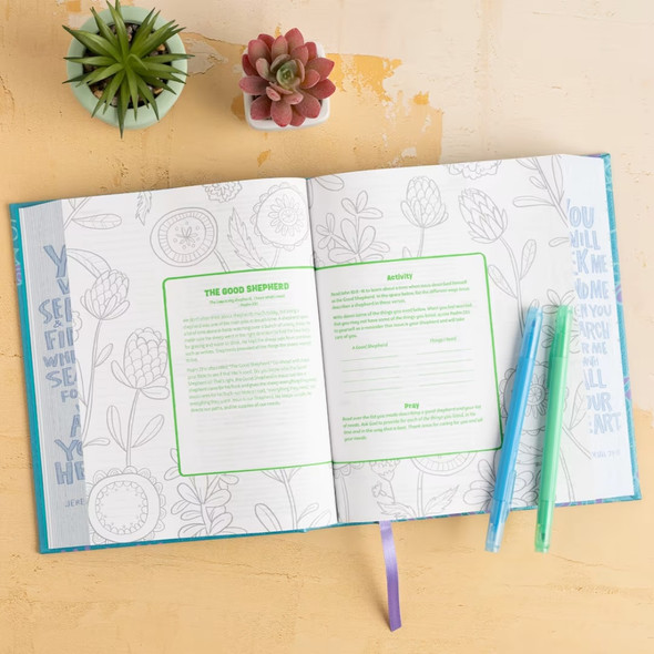 CSB Journal and Draw Bible for Kids (LeatherTouch Over Board, Teal)