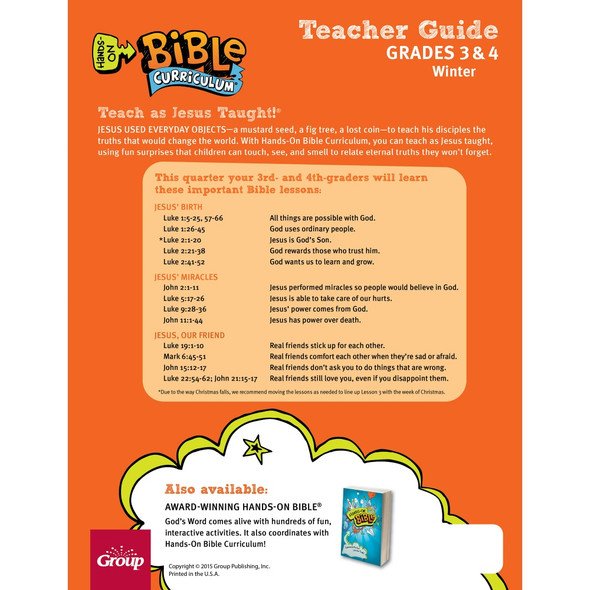 Winter 2025 Hands-On Bible Curriculum Grades 3&4 Learning Lab