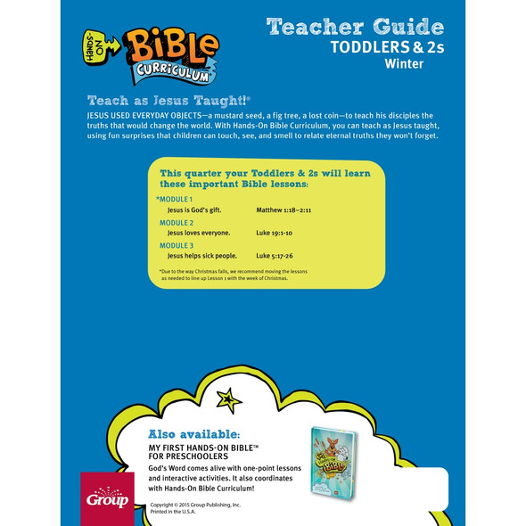 Hands-On Bible Curriculum Toddlers & 2s: Teacher Guide Download - Winter 2025 Hands-On Bible Curriculum Toddlers & 2s: Teacher Guide Download - Winter 2025