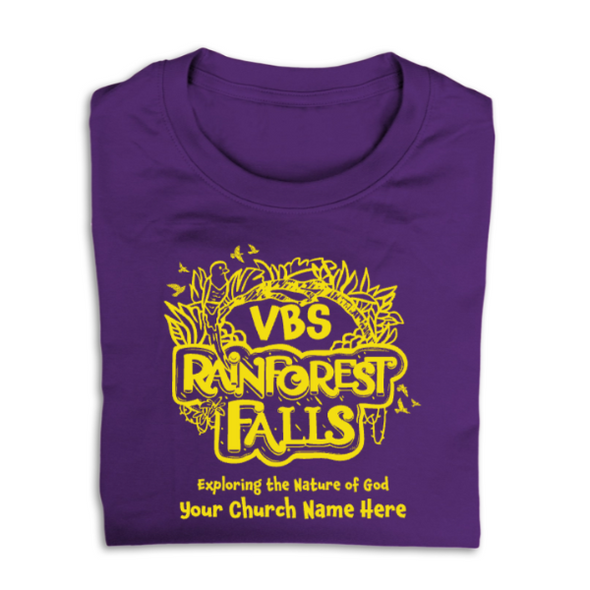 Easy Custom VBS T-Shirt - One Color Design - Rainforest Falls VBS - VRFAL021
