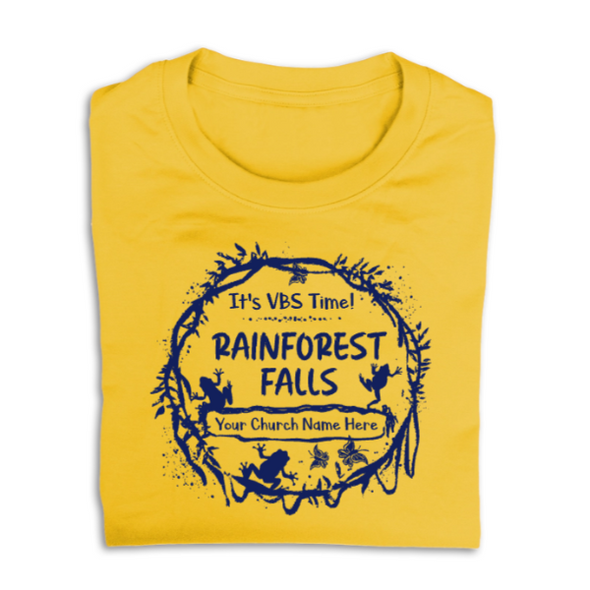 Easy Custom VBS T-Shirt - One Color Design - Rainforest Falls VBS - VRFAL031