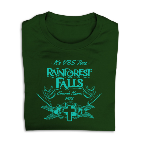 Easy Custom VBS T-Shirt - One Color Design - Rainforest Falls VBS - VRFAL061
