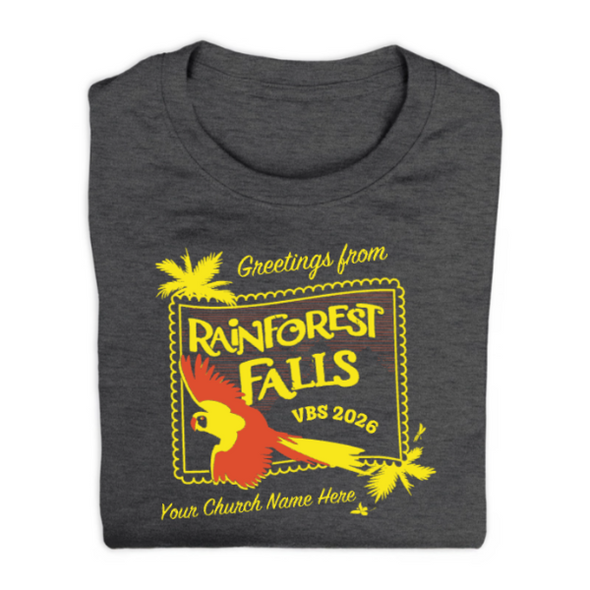 Easy Custom VBS T-Shirt - Two Color Design - Rainforest Falls VBS - VRFAL050