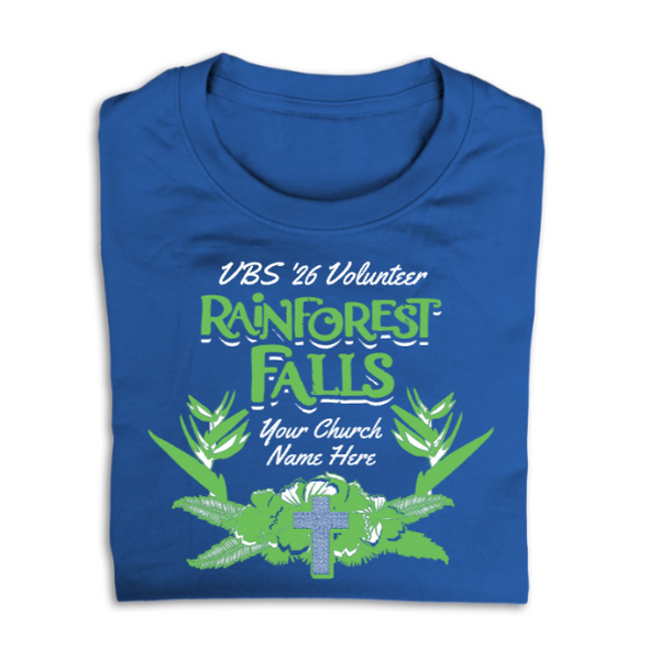 Easy Custom VBS T-Shirt - Two Color Design - Rainforest Falls VBS - VRFAL060