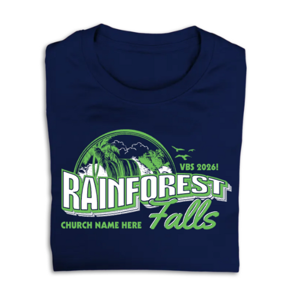 Easy Custom VBS T-Shirt - Two Color Design - Rainforest Falls VBS - VRFAL070