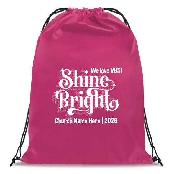 Easy Custom VBS Drawstring Bag - Personalize in Real Time - Illumination Station VBS - DLUM041