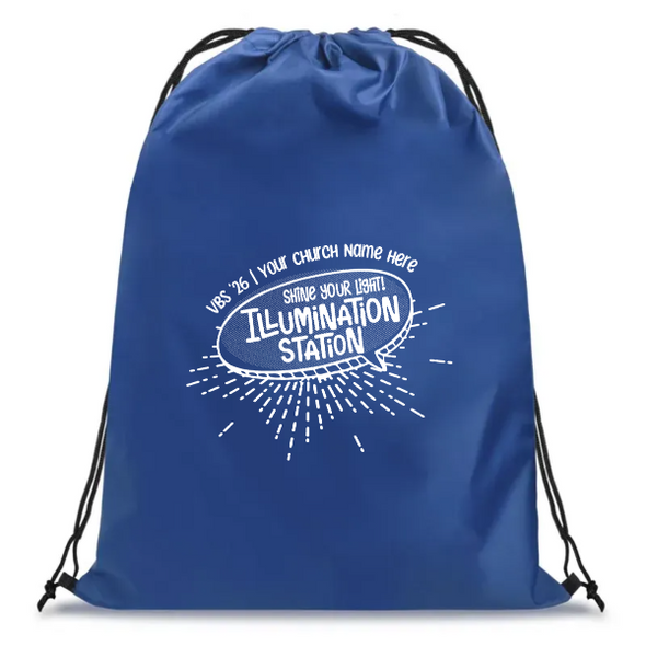 Easy Custom VBS Drawstring Bag - Personalize in Real Time - Illumination Station VBS - DLUM051