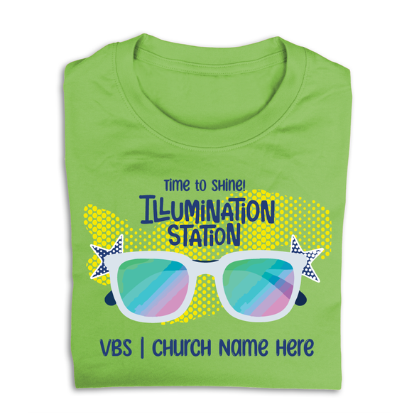 Easy Custom VBS T-Shirt - Full Color Design - Illumination Station VBS - VLUMFC05