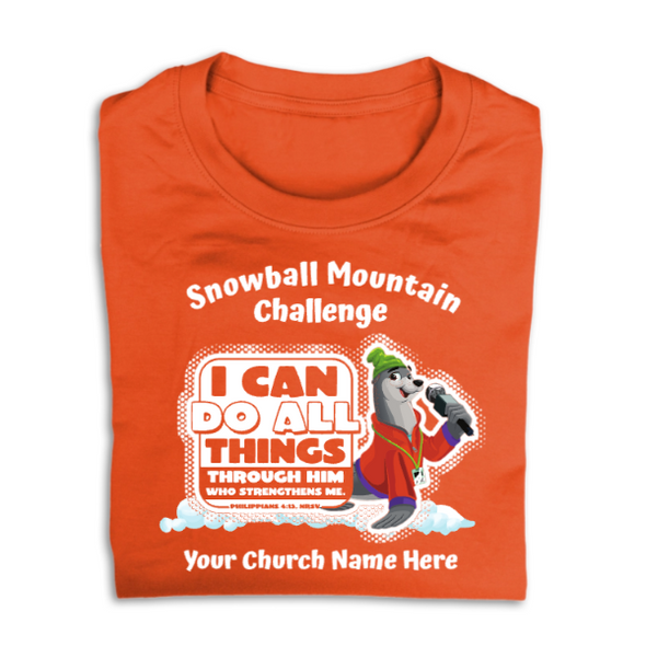 Easy Custom VBS T-Shirt - Full Color Design - Snowball Mountain Challenge VBS - VSMCFC05