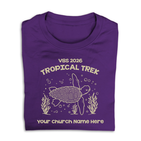 Easy Custom VBS T-Shirt - One Color Design - Tropical Trek VBS - VTROP021