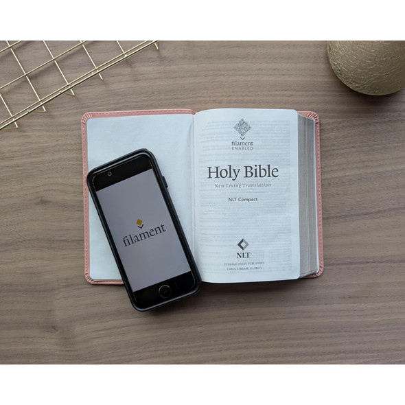 NLT Compact Bible, Filament Enabled (Imitation Leather, Holy Dusty Pink) - Bulk Case of 40