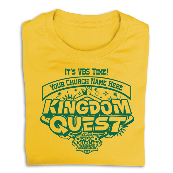 Easy Custom VBS T-Shirt - One Color Design - Kingdom Quest VBS - VKGD011