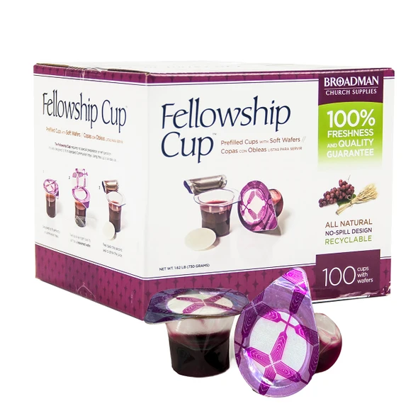 Fellowship Cup - Prefilled Communion Cups - Wafer & Juice Sets (Box of 100)