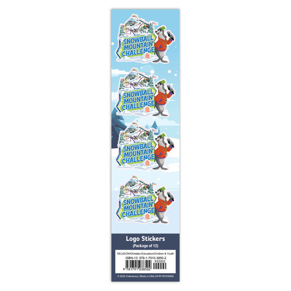 Logo Stickers (Pkg of 24 Stickers) - Snowball Mountain Challenge VBS 2026 by Cokesbury