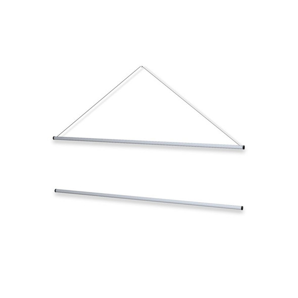 24" Hanging Banner Dowels - One Set of Two Dowels & String - Silver
