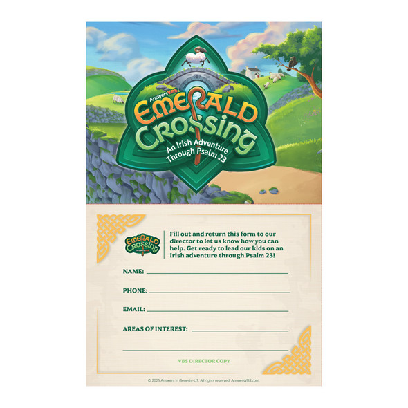 Volunteer Recruitment Flyer (Pack of 10, 20 total flyers) - Perforated Paper (8.5in. x 11in.) - Emerald Crossing VBS 2026 by Answers