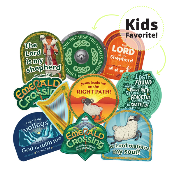 Water Bottle Stickers Set (Pack of 10) - Emerald Crossing VBS 2026 by Answers