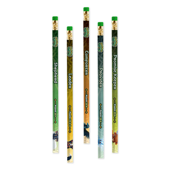 Pencils (Pack of 10) - Five Designs, Two of Each Design - #2 Pencils - Emerald Crossing VBS 2026 by Answers