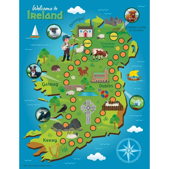 Emerald Crossing Map and Stickers (Pack of 10 Maps and 1 Sticker Sheet) - Emerald Crossing VBS 2026 by Answers
