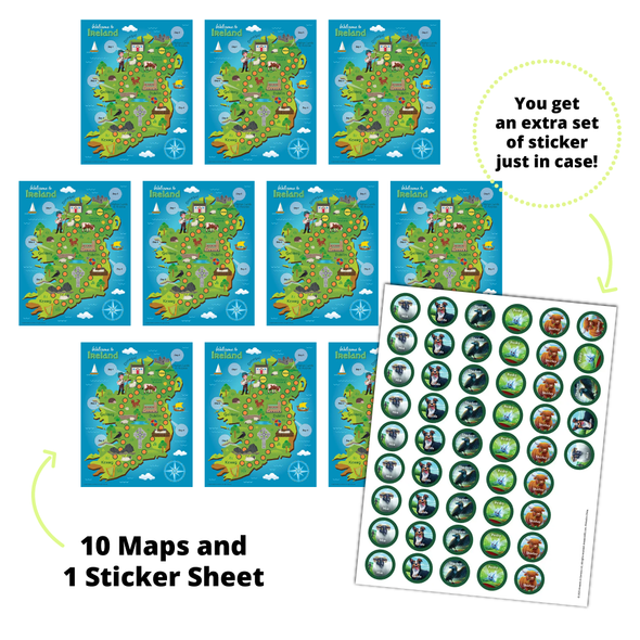Emerald Crossing Map and Stickers (Pack of 10 Maps and 1 Sticker Sheet) - Emerald Crossing VBS 2026 by Answers