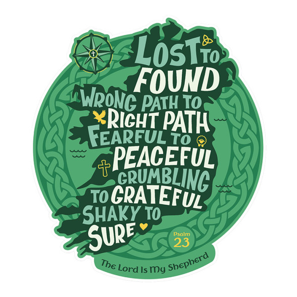 Theme Verse Iron-on Transfer (Pack of 10) - Psalm 23 (7.5 in. x 8.5 in.) - Emerald Crossing VBS 2026 by Answers