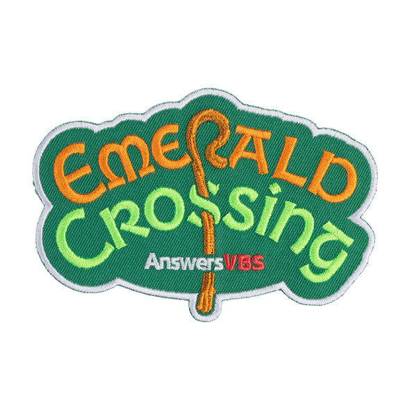 Emerald Crossing Iron-on Patch (Pack of 10) - Embroidered, Fade-resistant patch (4 in. x 3 in.) - Emerald Crossing VBS 2026 by Answers