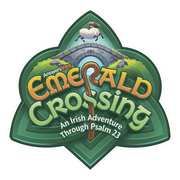 Iron-on Logo (Pack of 10) - 8.3 in. x 7 in. - Emerald Crossing VBS 2026 by Answers