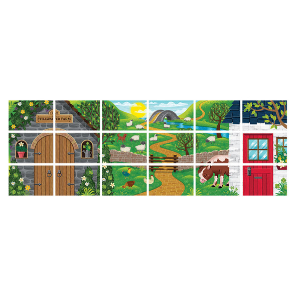 Stillwater Farm Scene Setter - Main Set - Needed for Assembly Time (Pack of 18 panels) - Emerald Crossing VBS 2026 by Answers
