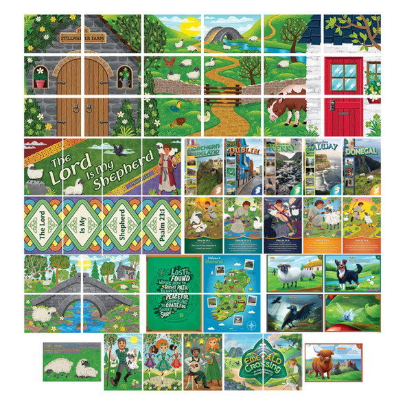 Scene Setter Pack (Pack of 51 panels) - Emerald Crossing VBS 2026 by Answers