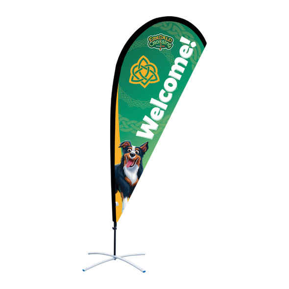 Welcome Banner with Stand Kit - Emerald Crossing VBS 2026 by Answers