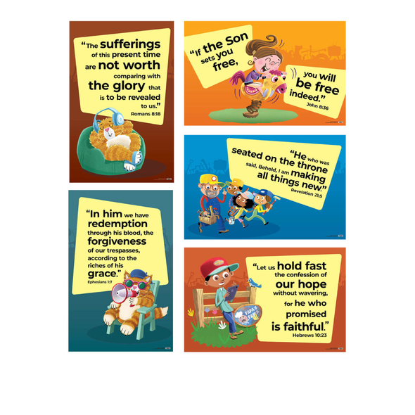Verse Posters - ESV - Pack of 5 - 22" x 34" - Junkyard Redemption VBS 2026 by RBP