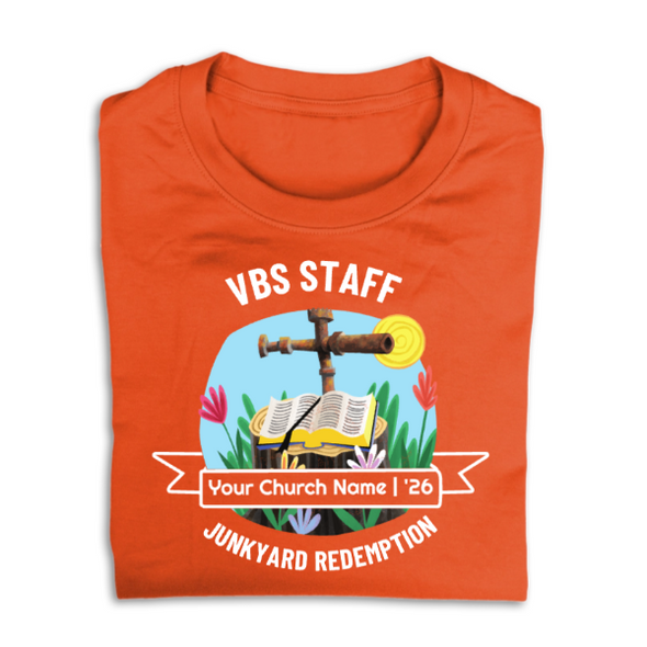 Easy Custom VBS T-Shirt - Full Color Design - Junkyard Redemption VBS - VJYRFC04