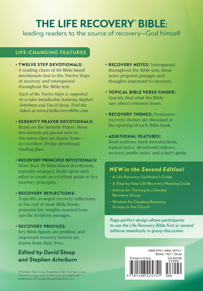 NLT Life Recovery Bible, Second Edition - Bulk Case of 10