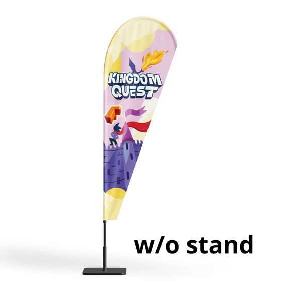Teardrop Banner without Stand - Kingdom Quest VBS 2026 by Orange
