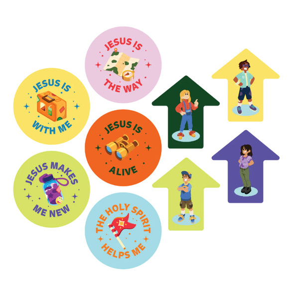 Floor Cling Set (Pack of 9) - Kingdom Quest VBS 2026 by Orange