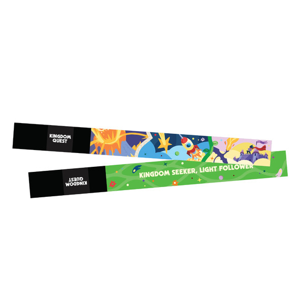 Cloth Bracelets - Pack of 12 - Kingdom Quest VBS 2026 by Orange