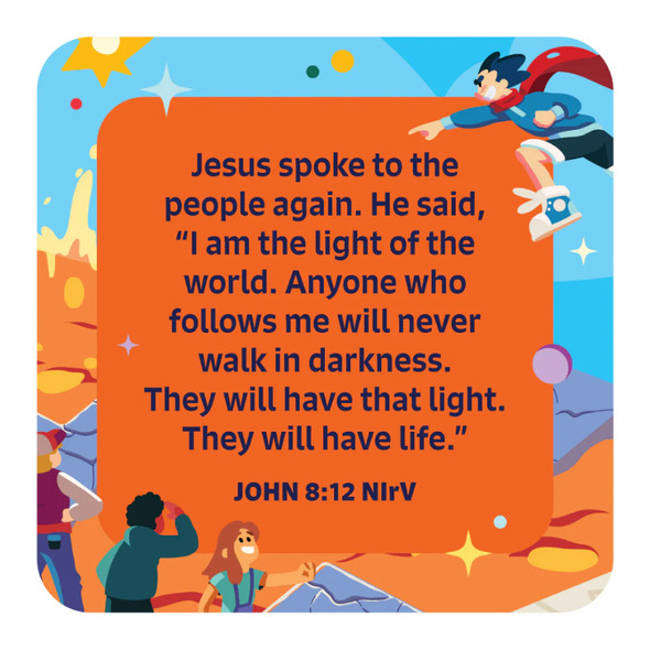 Memory Verse Clings - Pack of 12 - Kingdom Quest VBS 2026 by Orange