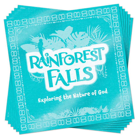 Banduras Blue Waterfall (Pack of 6) - Use for Crew Identification - 9.5" x 9.5" - Emerald Crossing VBS 2026 by Answers in Genesis