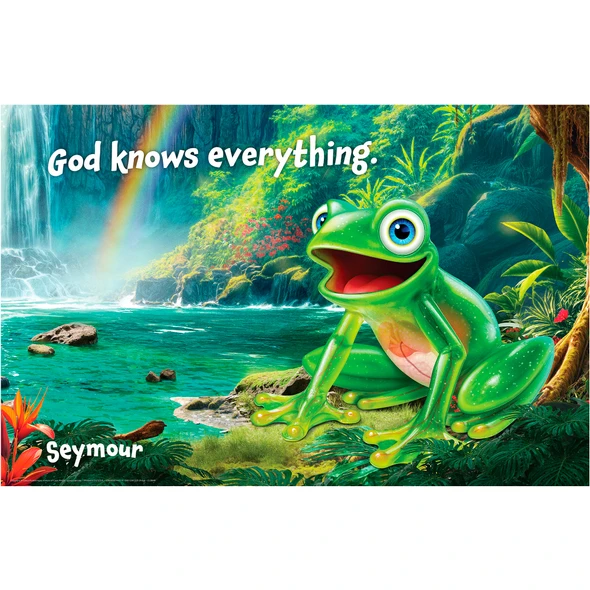 Rainforest Falls Bible Point Posters (set of 6) (22" x 34") - Needed for Sing & Play Tune Lagoon - Two-sided English/Spanish - Rainforest Falls VBS 2026 by Group