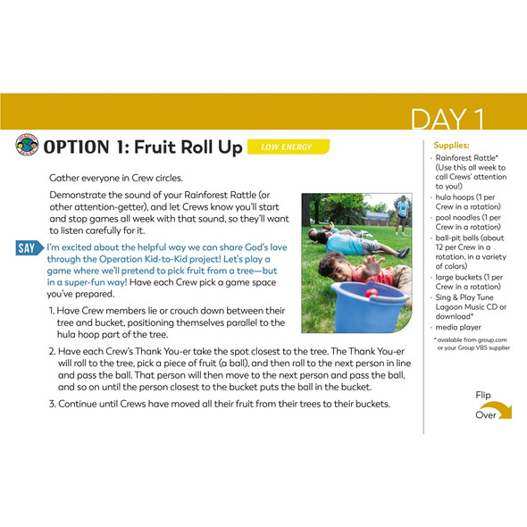 Rainforest Falls Games-at-a-Glance Cards - Water-Resistant Cards - Rainforest Falls VBS 2026 by Group
