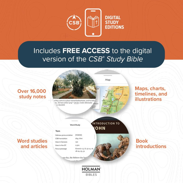 CSB Thinline Reference Bible, Digital Study Edition Earth SuedeSoft LeatherTouch - Case of 22